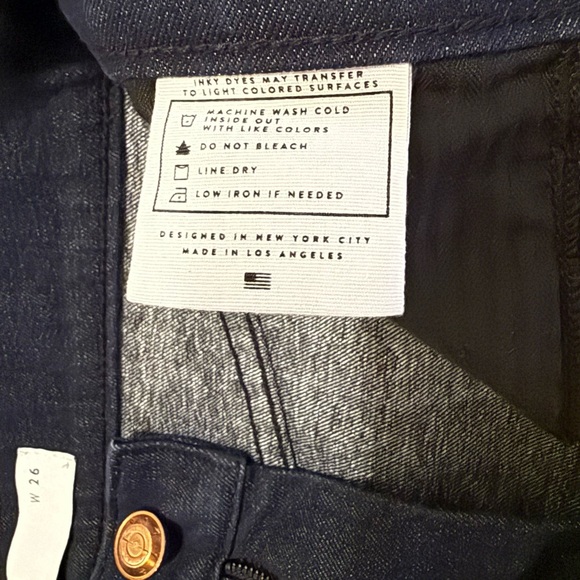 AYR The Beat Dark Blue Denim Barrel Jeans size 26 - Picture 5 of 11